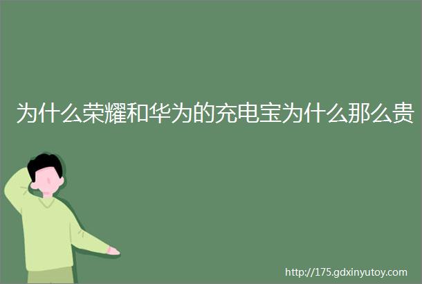 为什么荣耀和华为的充电宝为什么那么贵